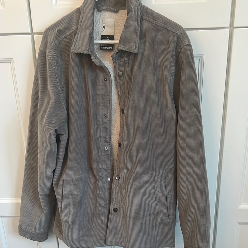 Men's Gray Corduroy Jacket